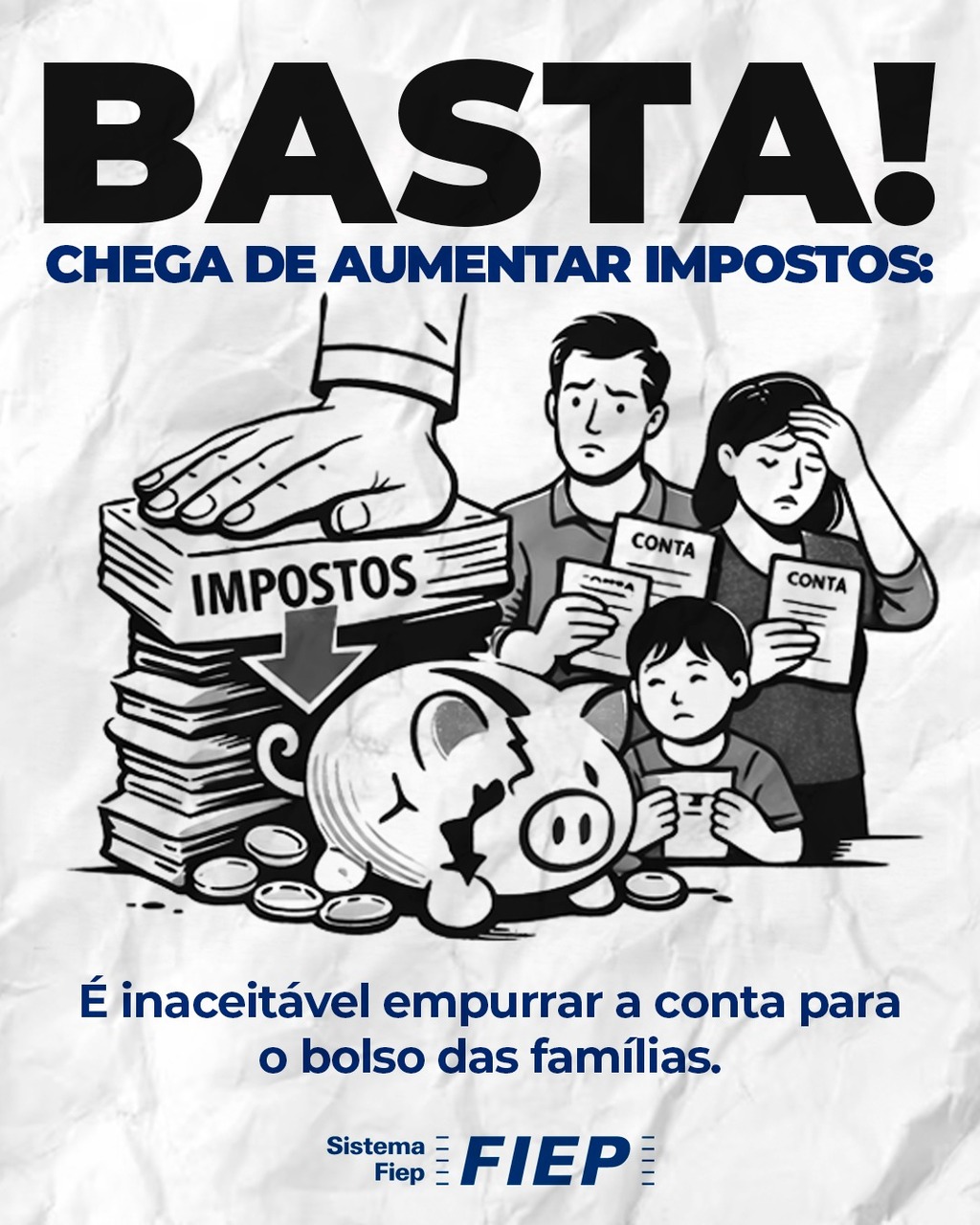 Fiep critica aumento de impostos e alerta para impacto sobre empresas, empregos e custo de vida